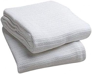 Elivo 100% Cotton Hospital Thermal Blankets - Open Weave Cotton Blankets - Breathable and Prevent Overheating - Soft, Comfortable and Warm - Hand and Machine Washable - 3 Pack