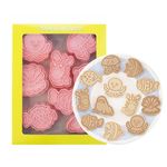 SINGOMON 8PCS Under The Sea Cookie Cutter Ocean Animal Cookie Molds Biscuit Molds Plastic Cookie Cutters Fondant Molds Cookie Stamps with Cookie Presses for Under The Sea Party Decorations