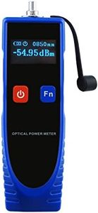 OPM Optical Power Meter Digital Power Factor Meter, -70~6dBm with 6 Optic Wave Length, Portable Fiber Optic Cable Tester with FC converter for FC/SC/ST