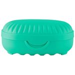 Kuber Industries Saop Holder for Bathroom|Portable Plastic Self Draining Soap Holder|Leakproof Soap Box for Bathroom,Outdoor Camping,Traveling (Mint Green)