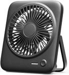 Otlonpe Desk Fan Portable Fan Rechargeable,4000mAh USB Battery Operated Personal Fan,Silent Foldable Travel Fan with Power Bank,4 Speeds Small Table Fan for Bedroom Home Office Outdoor Desktop (Black)