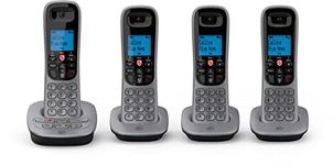 BT 7660 Cordless Landline House Phone, Nuisance Call Blocker, Call Block Button, Answer Machine, Quad Handset Pack