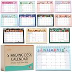 Small Desk Calendar 2025 – Compact 6x8" Small Desk Calendar 2025 Standing Flip, Doodle 2025 Desk Calendar Small for Home, Office, or Classroom, Runs from January 2025 to June 2026 (Doodle)