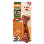 Nylabone Power Chew Bison Bone Rawhide Alternative, Durable Chew Toy for Aggressive Chewers, Safe, Grease-Free, Splinter-Free, Long-Lasting Bison Flavour, Ideal for Dogs Over 23kg, Large