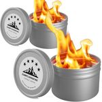 2 Pack of Portable Campfire, Smores Fire Pit, Outdoor Fire Pits, 3-5 Hours of Burn Time, No Embers-No Hassle, Emergency Heat, Portable Tabletop Fire Pit for Party Camping Picnics and More