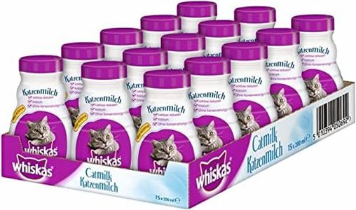 Whiskas – Lait pour Chat en Pleine Croissance – Friandise pour Un Chat Heureux – sans Lactose et Facile à digérer – Petite récompense Entre Les Repas