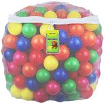 Click N’ Play Ball Pit Balls for Kids, Plastic Refill 2.3 Inch Balls, 100 Pack, 6 Bright Colors, Phthalate and BPA Free, Includes a Reusable Storage Bag with Zipper, Great Gift for Toddlers and Kids