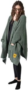 Big Blanket Co Premier Plush Wrap Moss | Ultra-Soft Wearable Blanket | Oversized Plush Poncho Cape | One Size Fits All