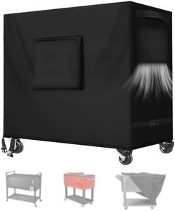 Cooler Cart Cover Waterproof,Heavy Duty 420D Oxford Fabric Fit for Most 80 Quart Rolling Cooler Cart Cover,Patio Ice Chest Protective Covers