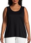 Just My Size Women's Plus-Size Cooldri Tank, Black, 4X