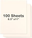 100 Sheets Cream Cardstock 8.5 x 11 Off White Card Stock,Ivory Cardstock Paper 66lb/180gsm Thick Card Stock Printer Paper for Invitations, Certificates DIY Crafts Cards Making