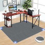 Chair Mat for Hart Floors Area Rug JAYFAN Office Chair Mat About 39" X 55" Desk Carpet Anti Slip Floor Mat Rug Gripper Floor Protector Non Slip Rug Pad