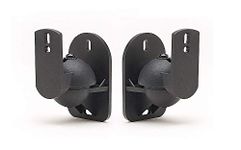 TechSol 1 Pair (2 Pieces) Black Universal Speaker Wall Brackets