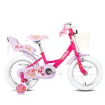 STITCH Unicorn 14 Inch Girls Bike for 3-5 Years Old Kids, 14 Inch Girls Bike with Basket&Stabilisers& Doll Seat,Purple…