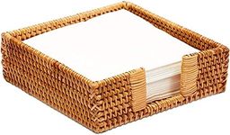 Farmlyn Creek Square Rattan Napkin Holder for Tables (7 x 7 x 2.34 Inches)