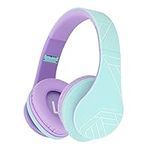 PowerLocus Kids Headphones Over-Ear, Bluetooth Wireless Headphones for Kids,with Microphone, Safe 85DB Volume Limited, Foldable with Carry Case, Audio Cable, Micro SD mode for Online Classes,PC,Phones