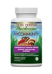 Host Defense MyCommunity Mushroom Complex Supplements with 17 Mushroom Blend | Helps Supports in Immune Booster and Anti-Inflammatory Activity with Lions Mane, Chaga, Cordyceps, Turkey Tail, Reishi, Maitake, Agarikon Mushroom Supplement 120 Capsules