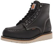 Carhartt Men's 6 Inch Waterproof Wedge Soft Toe Work Boot, Black, 9.5 Wide