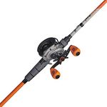 Abu Garcia 6’6” Max STX Fishing Rod and Reel Baitcast Combo, 5 +1 Ball Bearings with Lightweight Graphite Frame & Sideplates, MagTrax Brake System