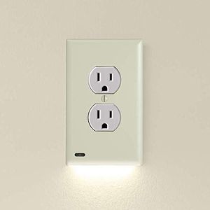 5 Pack - SnapPower GuideLight 2 [For Duplex Outlets] - Replaces Plug-In Night Light - Electrical Receptacle Wall Plate With LED Night Lights - Auto On/Off Sensor - (Duplex, Ivory)