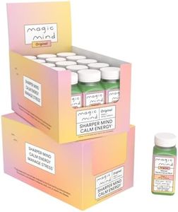 Magic Mind Focus Energy Drink Shots - No Jitters, Stress Relieving, Ashwagandha, Functional Mushrooms, Matcha Green Tea, Vitamin B12, Vitamin C - 2 FL Oz (30 Pack)