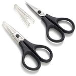 Beaditive Lightweight Sewing and Embroidery Scissors Set (2 PC) | Sewing, Embroidery, Paper Cutting, Crafting | Stainless Steel | Protective Cover (3.5 in)