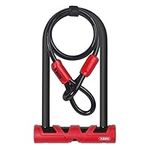 ABUS Ultimate 420 U-lock + USH holder + Cobra 10/120 security cable - Bike lock set - ABUS security level 12 - Black/red - 230 mm shackle height