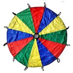 COUGAR Kids Play Parachute 26 feet with Handles and Carry Bag for Cooperative Play and for Upper-Body Strength, Multicolor