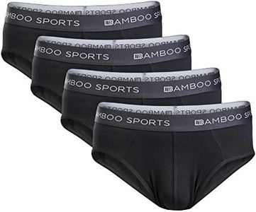 BAMBOO SPORTS B Mens No Fly Bamboo Underwear Briefs- Super Soft & Comfortable Fit