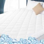 HOMTEC Cooling Mattress Pad Twin XL Size Mattress Cover for College Dorm Quilted Mattress Protector Extra Deep Pocket 18-22" Thin & Soft for Hot Sleepers