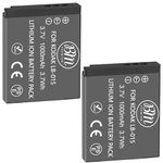 BM Premium 2 Pack of LB-015 Batteries for Kodak PIXPRO WPZ2 Digital Camera