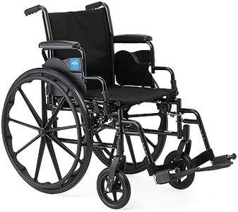 Medline 16” Height Adjustable K3 Wheelchair with Swing-Back Desk-Length Arms & Swing-Away Footrests, 300 lbs. Capacity Transport Aid, Adults & Seniors