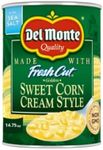 Del Monte Canned Fresh Cut Golden Sweet Cream Style Corn, 14.75 oz Can