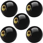 Rybtd 5PCS Black Ball Lever knob M8*32 Insulated Ball bakelite Lever knob Built in Copper Screw Nut Replacement knob for Coffee/Tea Maker Cafetiere Lawn Mowers Tractors Various Machine Tools