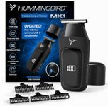 HUMMINGBIRD MK1 Compact Trimmer – Portable Men’s Travel Electric Facial and Body Hair Clipper, No Nick, No Cut, Cordless USB C Rechargeable, LED Display, Face and Body Groomer, Travel-Friendly Shaver