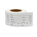 Hcode 2 x 3'' Removable Food Labels for Freezer Cooler Food Storage Freezer Stickers Refrigerator Labels Adhesive Restaurant Quality Freezer Paper Labels 300 Stickers per Roll (2x3 Fill in)