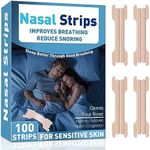 Nasal Strips for Snoring, 100 Pcs Nose Strips Comfortable Fit, Relieve Nasal Congestion, Improved Airflow, Extra Strength Anti Snoring Solution for Men and Women