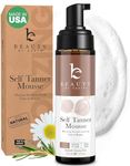 Self Tanner Mousse - USA Made with Natural & Organic Ingredients, Fair to Medium Sunless Self Tanning Mousse for Pale Skin, Non Toxic Tanning Foam for Fake Tan with Streak Free Finish