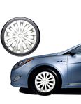 ARUN Push Type 15 inch Silver Wheel Cover Caps Compatible with Etios and Ciaz (Set of 4)