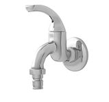 Kohler Complementary Bib Tap for Washing Machine - Silver with Chrome Finish - Water Tap for Bathroom, Kitchen - Sturdy Grip and Leak Free Bib Cock - Durable and Reliable - Modern Design 13900IN-4-CP