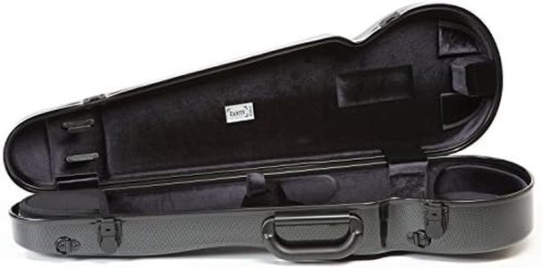 Bam Hightech Contoured Violin Case - Black Carbon Finish