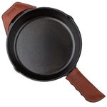 BTLUX Cast Iron Handle Cover, Set of 2 - Extra Thick Leather Heat Resistant Handle Holder for Cast Iron Skillets, Pans - Made in Georgia