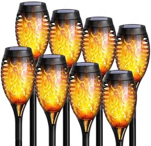 Advwin Solar Ground Lights, Solar Torch Lights Solar Garden Lights Waterproof 8 Pack Flickering Flame Lights Outdoor