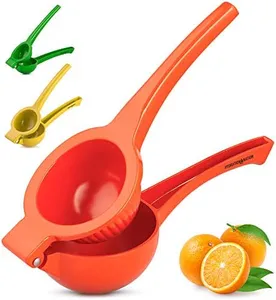 Hydration Nation Orange Squeezer - Single Bowl Metal Citrus Juicer Extracts Oranges In Seconds - Easy To Squeeze Manual Press Juicer