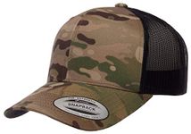 Yupoong Yp Classics Multicam Retro Trucker Cap, Multicam, One Size