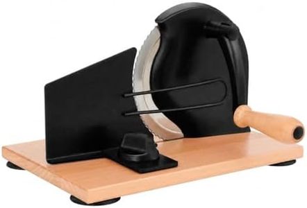 Manual Bread Slicer with Hand Crank- Adjustable Thickness Bread Cutter for Even Slices, Perfect for Homemade Sourdough, Sandwich, and More (Black)