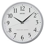 Seiko QXR210S Unisex Wall Clock, Plastic, Silver