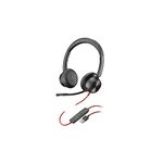 POLY - Blackwire 8225 Wired Headset with Boom Mic (Plantronics) - Dual-Ear (Stereo) Computer Headset - USB-A to Connect to Your PC/Mac - Active Noise Canceling - Works with Teams, Zoom & More