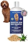 Premium 3-in-1 Sensitive Skin Dog Shampoo, Great for Allergies, Itching, Scratching, Anti-Itch Shampoo for Dogs with Oatmeal & Aloe, Made in USA, Natural Ingredients, 16 oz [We Love Doodles]