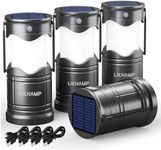 Lichamp 4-Pack Solar Camping Lanter